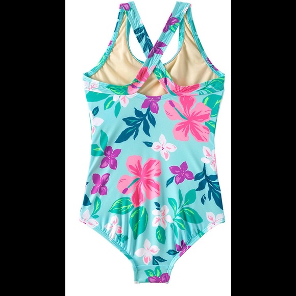 Lands end girls 1-piece swimsuit size 4 - Picture 2 of 3